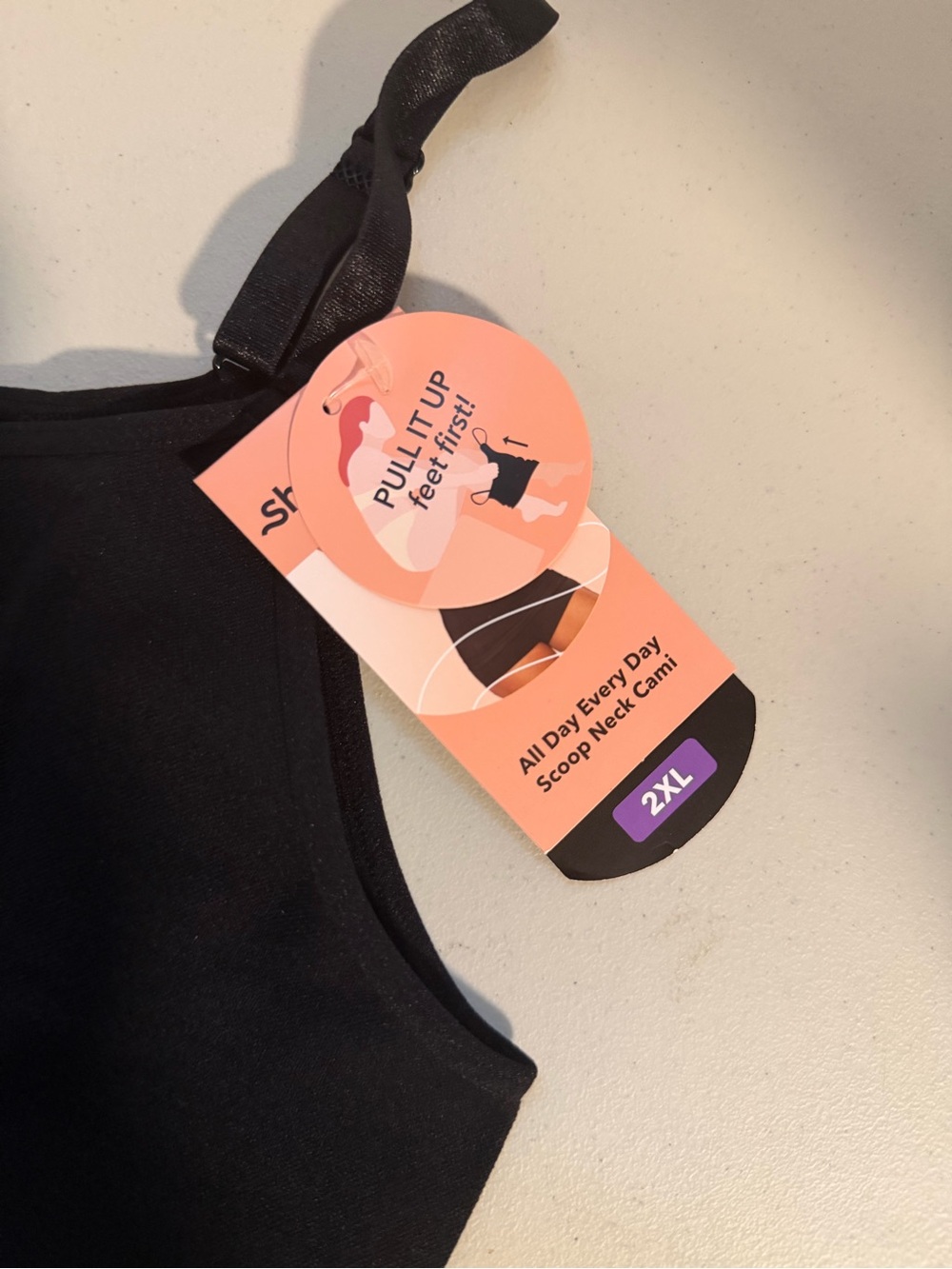 Shapermint Essentials All Day Every Day Scoop Neck Cami Black 2XL NWT - Picture 2 of 5